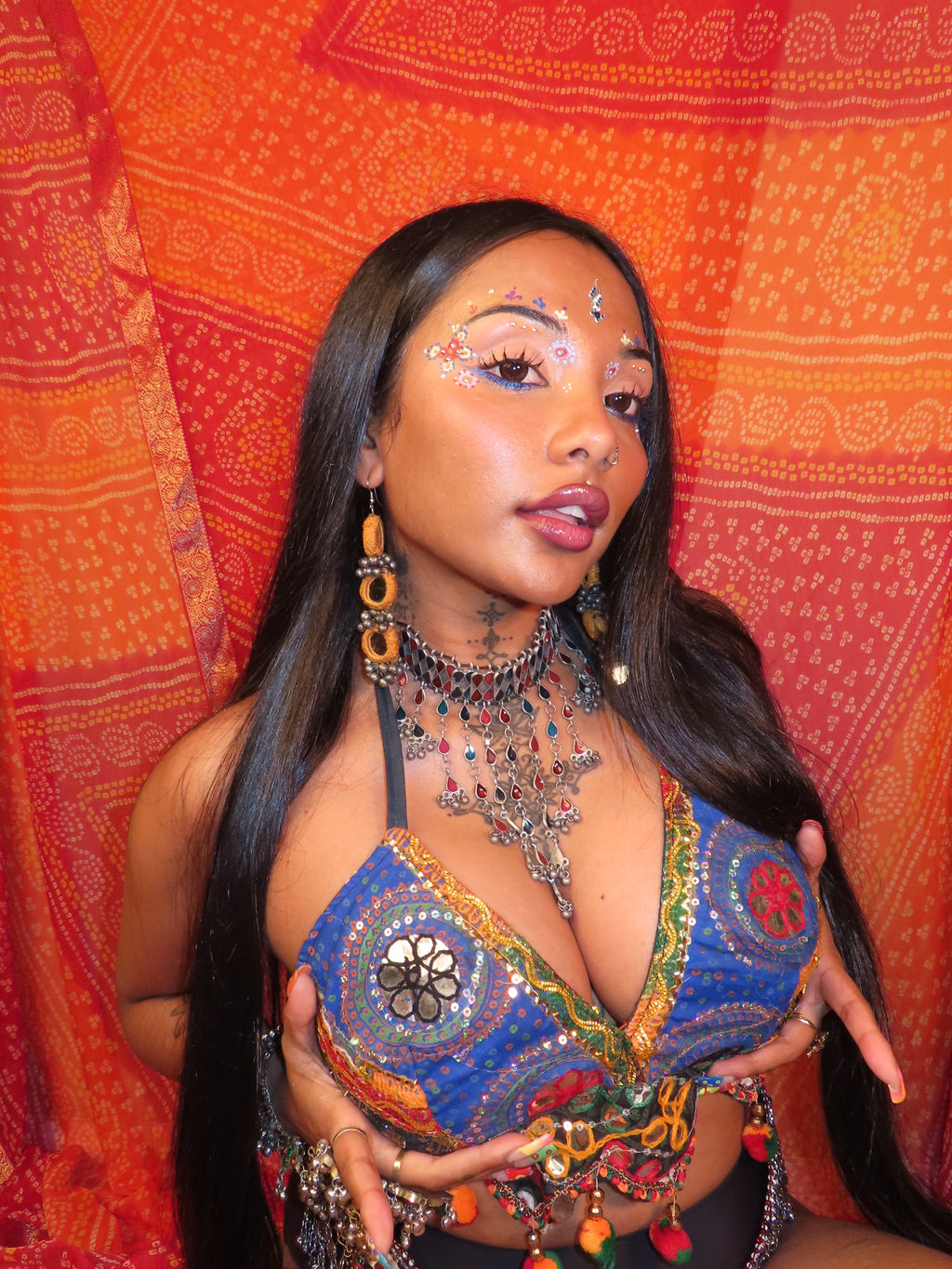 Navratri lotus halter top