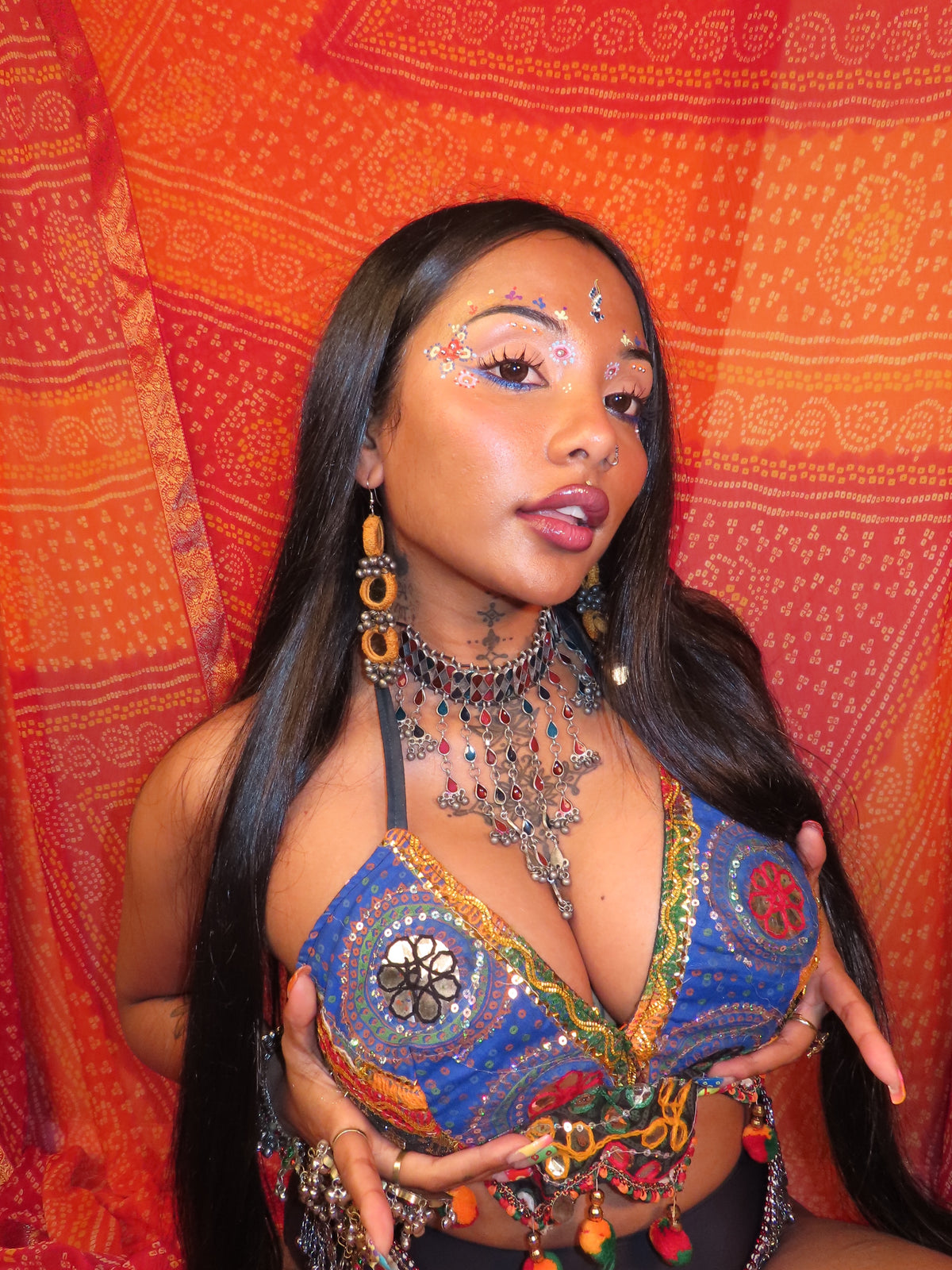 Navratri lotus halter top