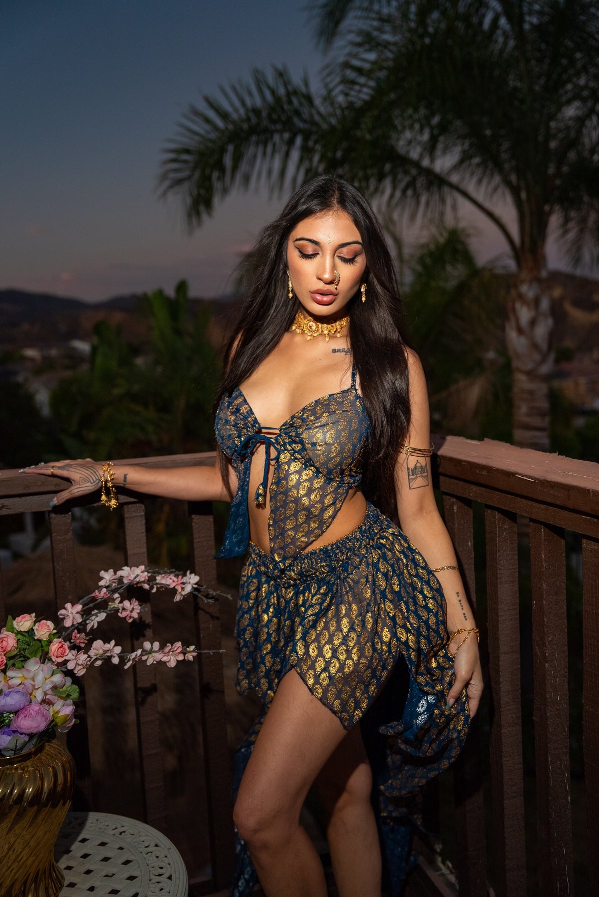 Golden moonlight butterfly set