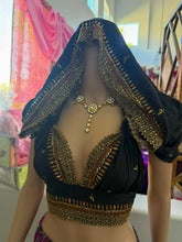 Load image into Gallery viewer, Aztec black Jasmine hoodie top
