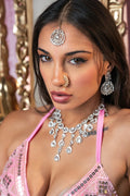 Diamond Lotus Necklace Set