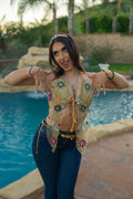 Gold garden pixie wing Top