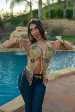 Load image into Gallery viewer, Gold garden pixie wing Top
