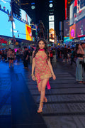 Pink Lotus Mini Dress
