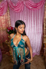 Load image into Gallery viewer, Jasmine turquoise Pixie Wing Top
