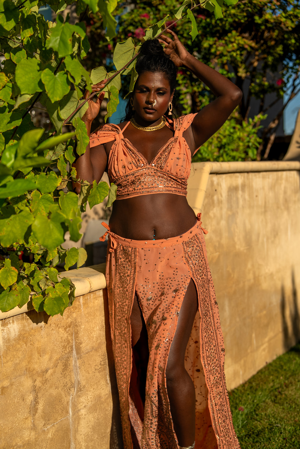 Peach Diamonds Katana Set