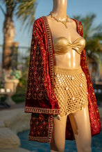 Load image into Gallery viewer, Ruby Excellence Velvet Kimono
