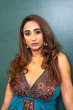 Load image into Gallery viewer, Turquoise Lotus Mini Magic Dress
