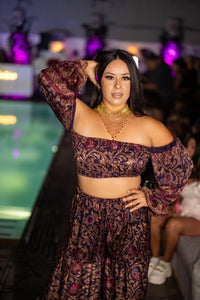 Midnight Paisley Sharara Pants Set