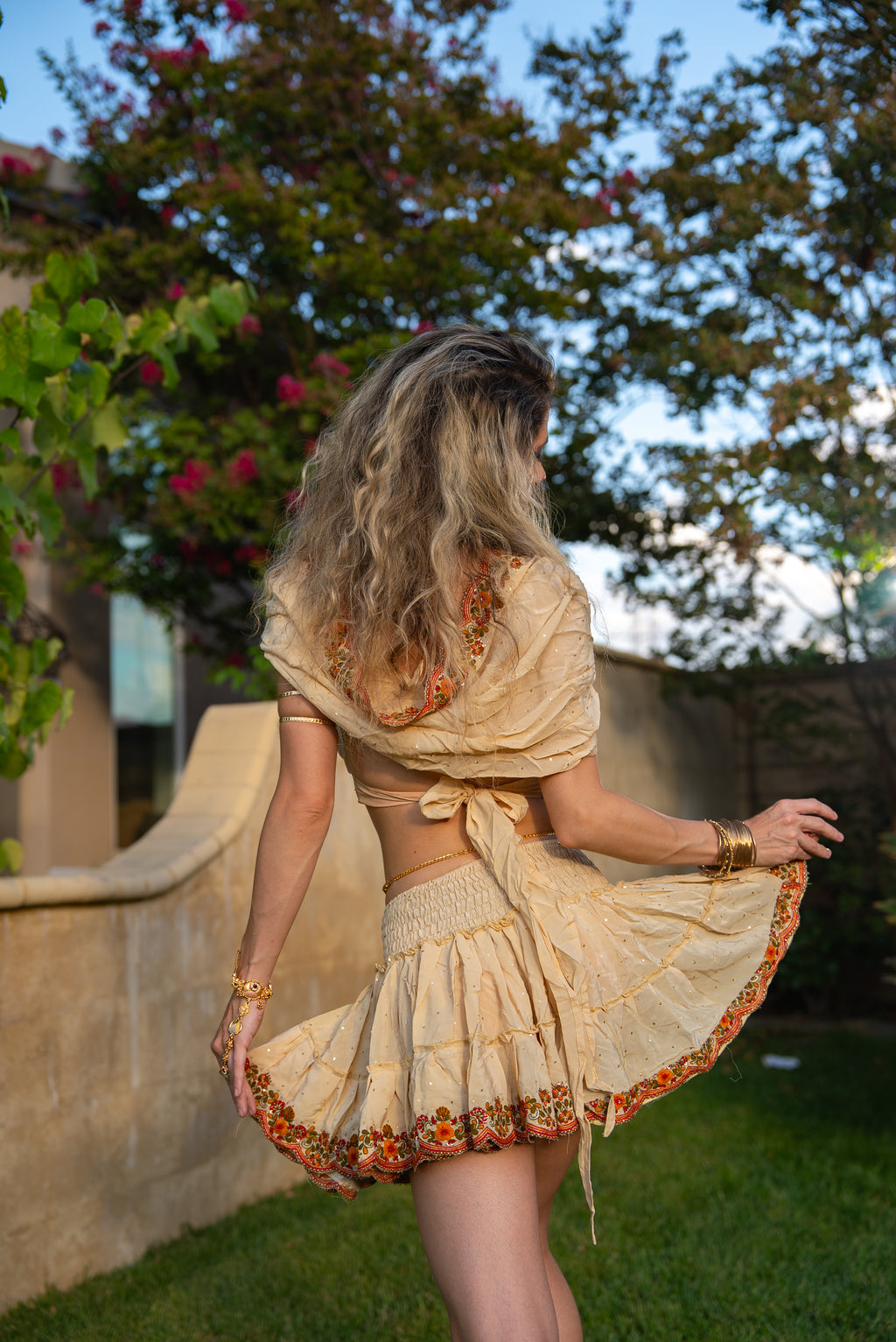 Sahara Rose Micro Mini Gehr Skirt Set