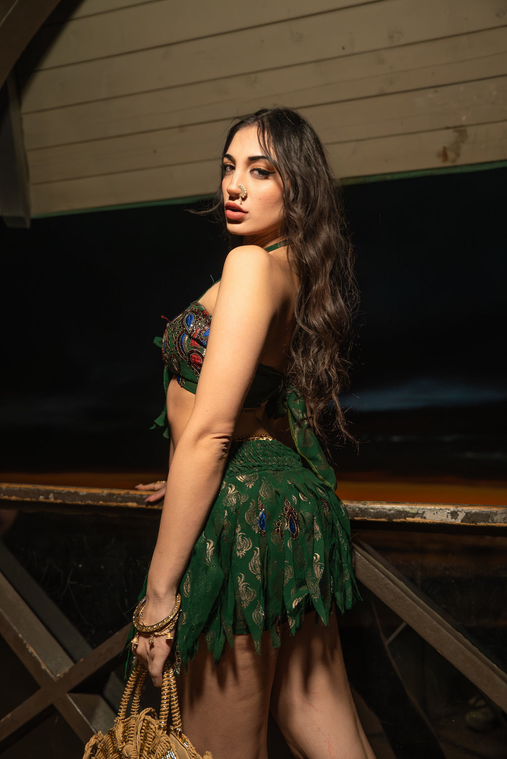 Emerald Jungle skirt set