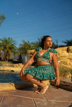 Load image into Gallery viewer, Teal Mermaid Micro Mini skirt set
