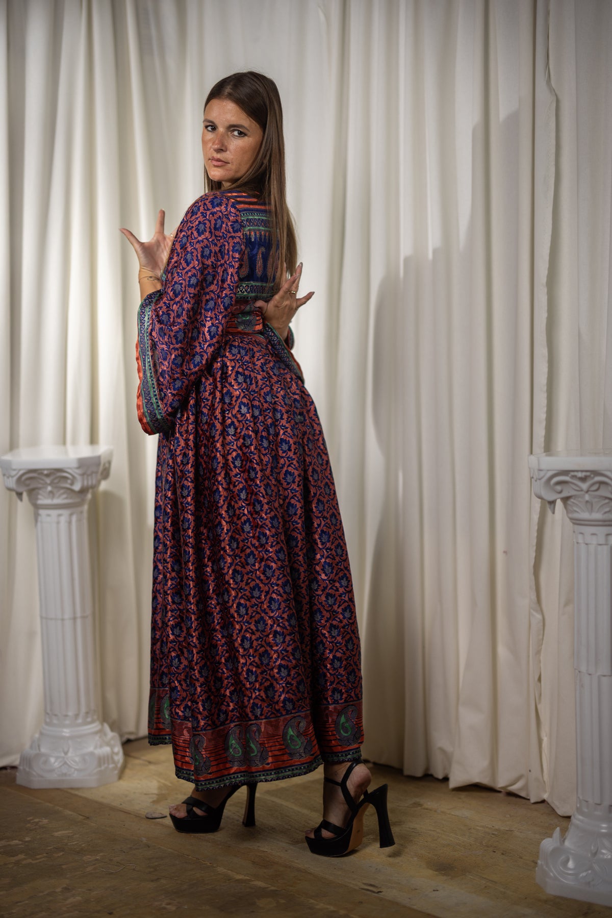 Bohemian Peacock Anarkali Dress