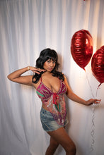 Load image into Gallery viewer, Ruby Amethyst saree pixie Top
