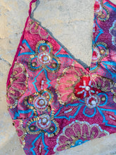 Load image into Gallery viewer, Cosmic Wildflower Halter top
