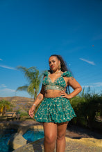 Load image into Gallery viewer, Teal Mermaid Micro Mini skirt set
