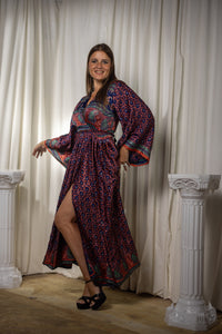 Bohemian Peacock Anarkali Dress