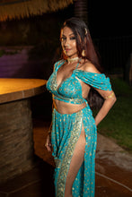 Load image into Gallery viewer, Turquoise gold Jasmine Set

