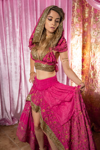 Pink Lotus Bollywood Set
