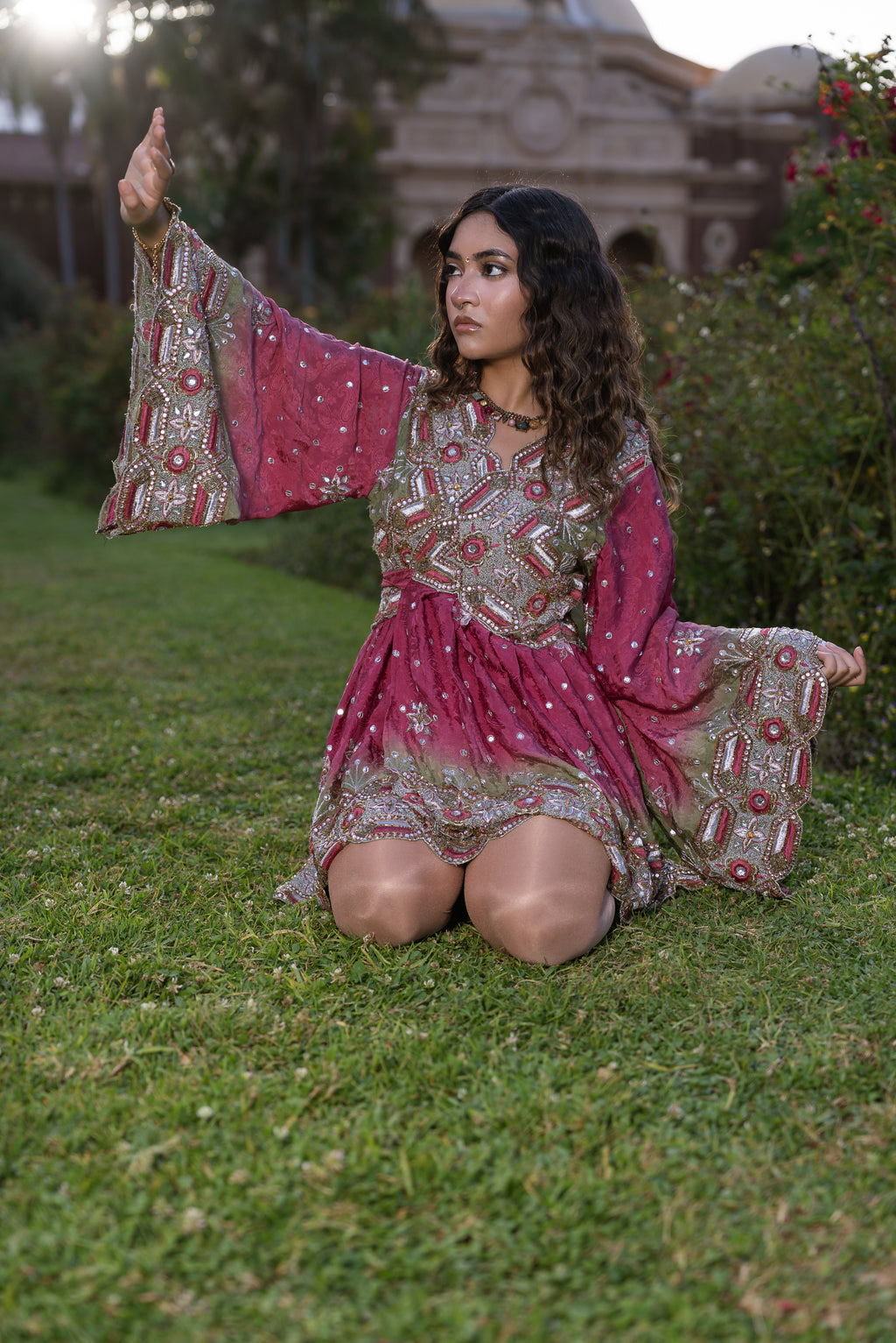 Rose Kulfi Babydoll Dress