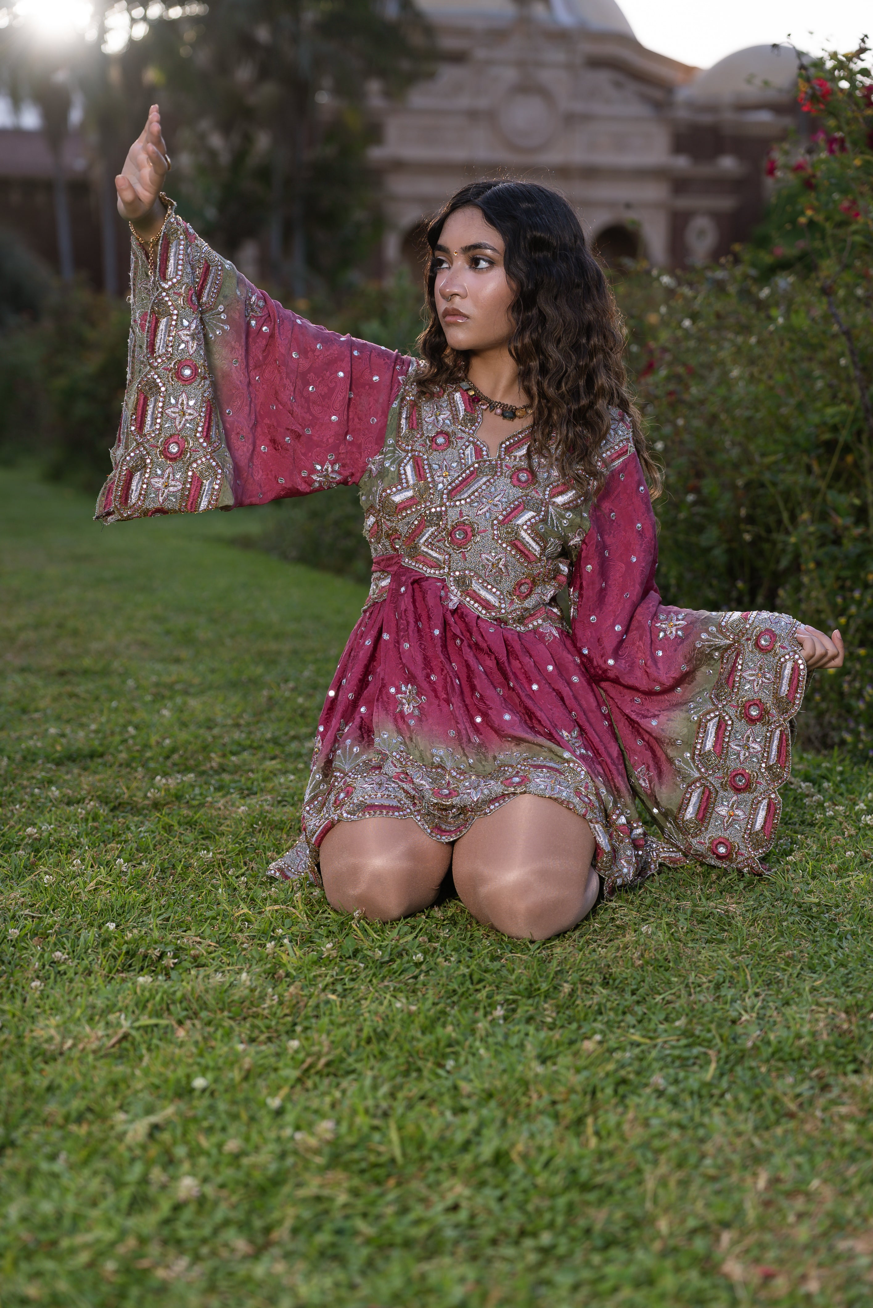 Rose Kulfi Babydoll Dress