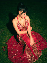 Load image into Gallery viewer, Golden Fuscia Magic Dress
