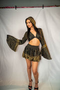 Black Lotus Mini Skirt Set (petite skirt)