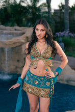 Load image into Gallery viewer, Blue Moonstone Lace up Mini Skirt Set

