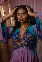 Load image into Gallery viewer, Lavender Dreams Anarkali Kimono Dress
