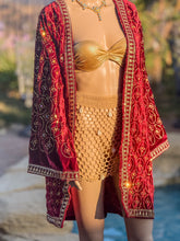 Load image into Gallery viewer, Ruby Excellence Velvet Kimono
