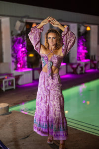 Pastel Bloom Sharara Pants Set