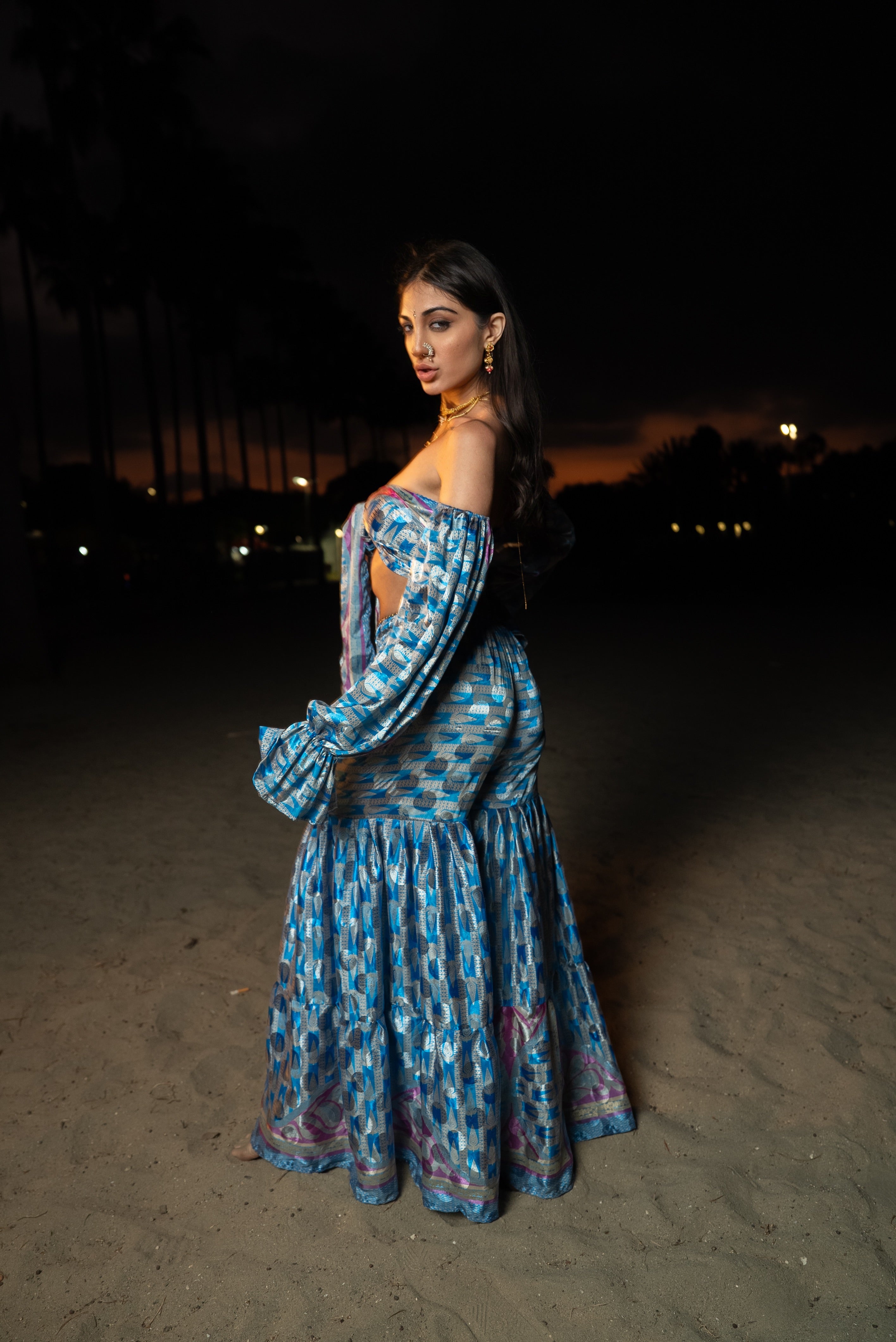 Mermaid princess sharara pants set