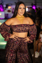 Load image into Gallery viewer, Midnight Paisley Sharara Pants Set

