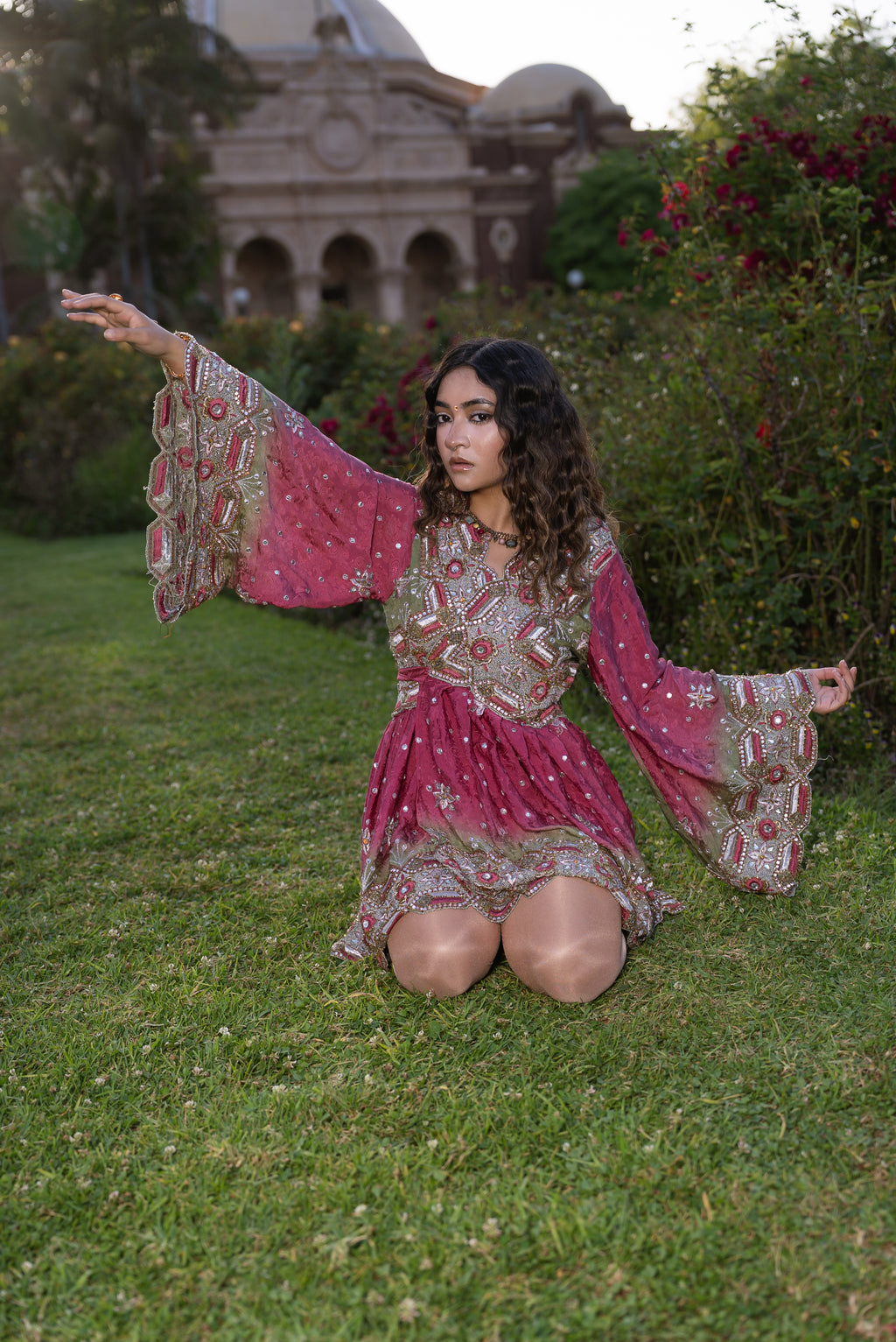 Rose Kulfi Babydoll Dress