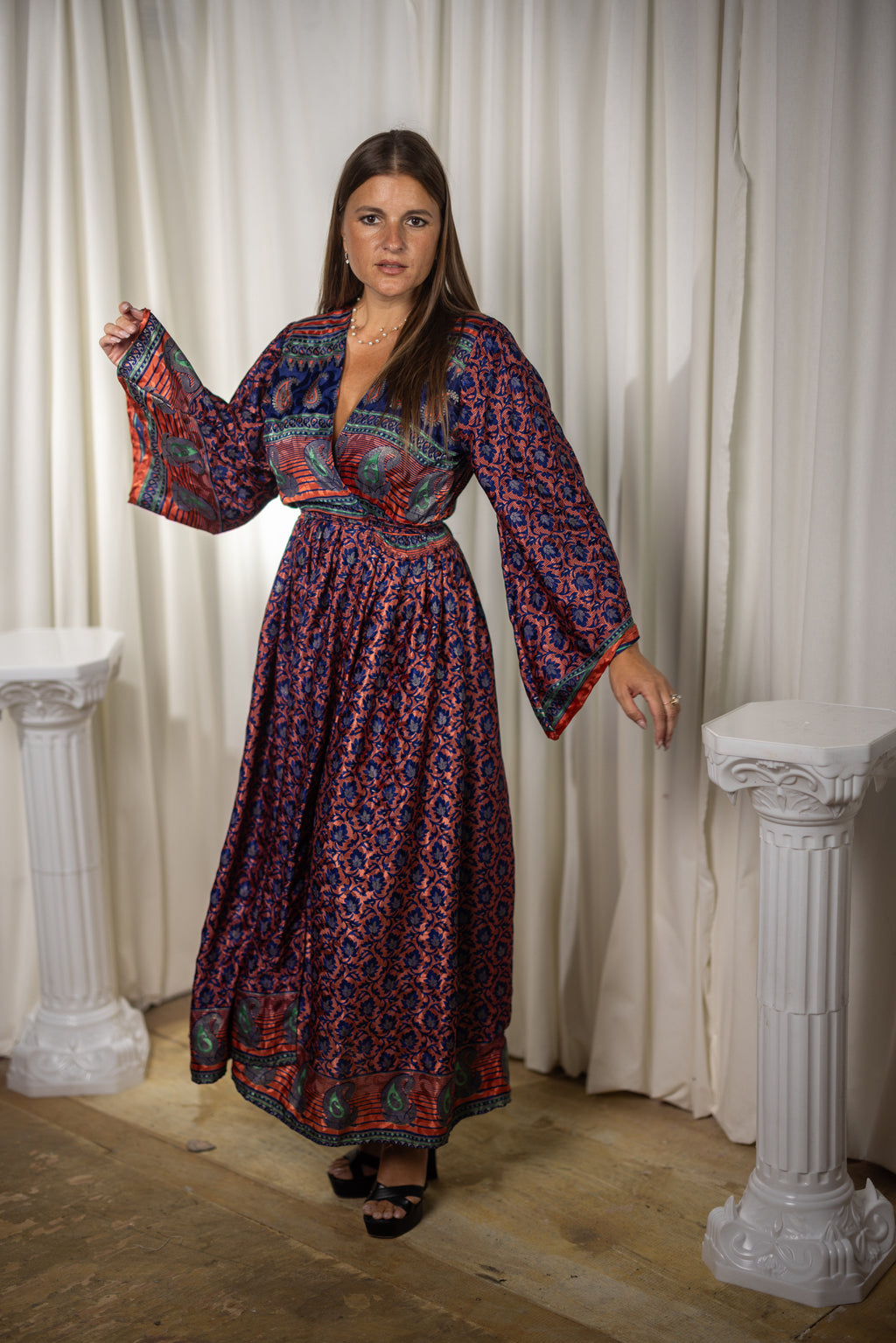 Bohemian Peacock Anarkali Dress