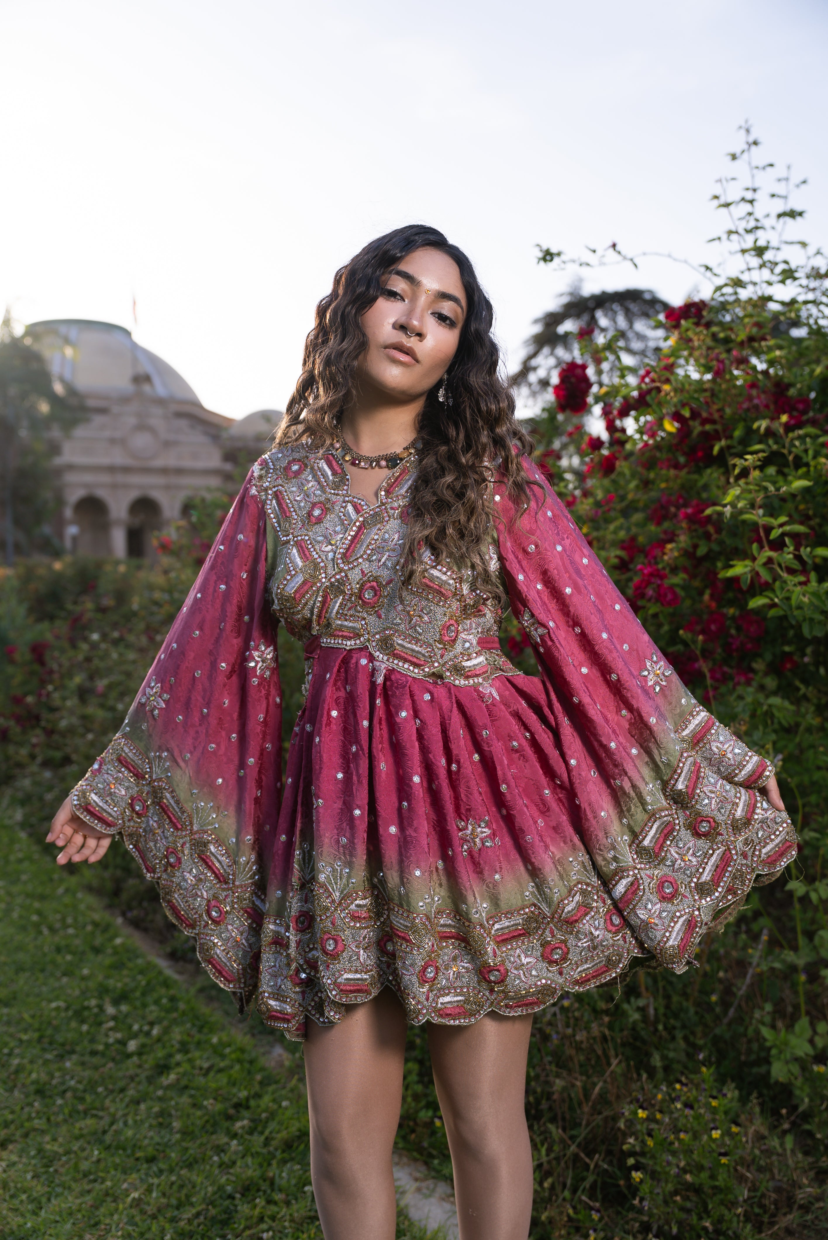 Rose Kulfi Babydoll Dress