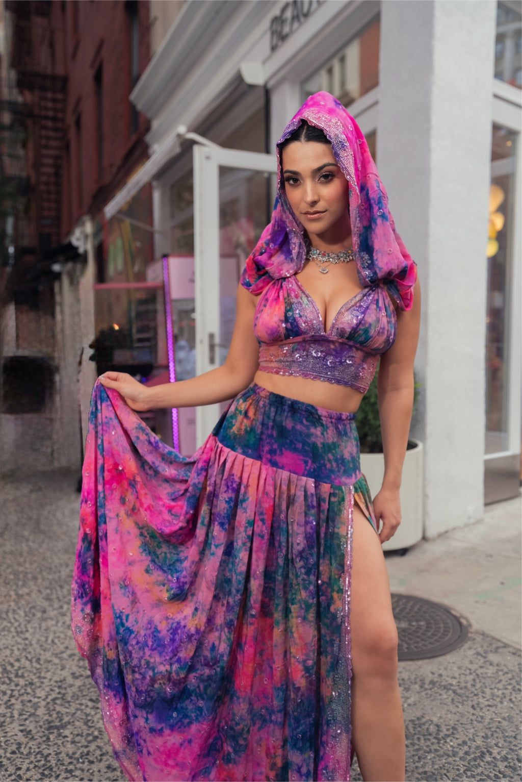 Violet Moonflower Goddess Set