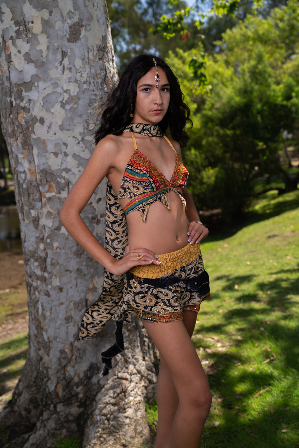 Bohemian rainbow Shakti set