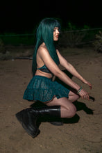 Load image into Gallery viewer, teal mystic micro mini skirt set
