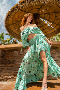 Baby Blue Bandhani Bollywood Set