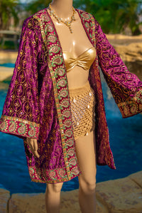 Amethyst Excellence Velvet Kimono