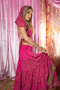 Pink Lotus Bollywood Set