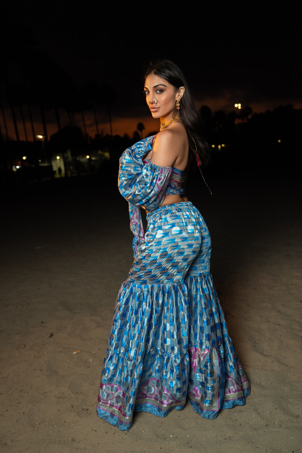 Mermaid princess sharara pants set