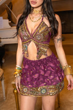 Load image into Gallery viewer, Amethyst Butterfly Ruffle Skirt Set
