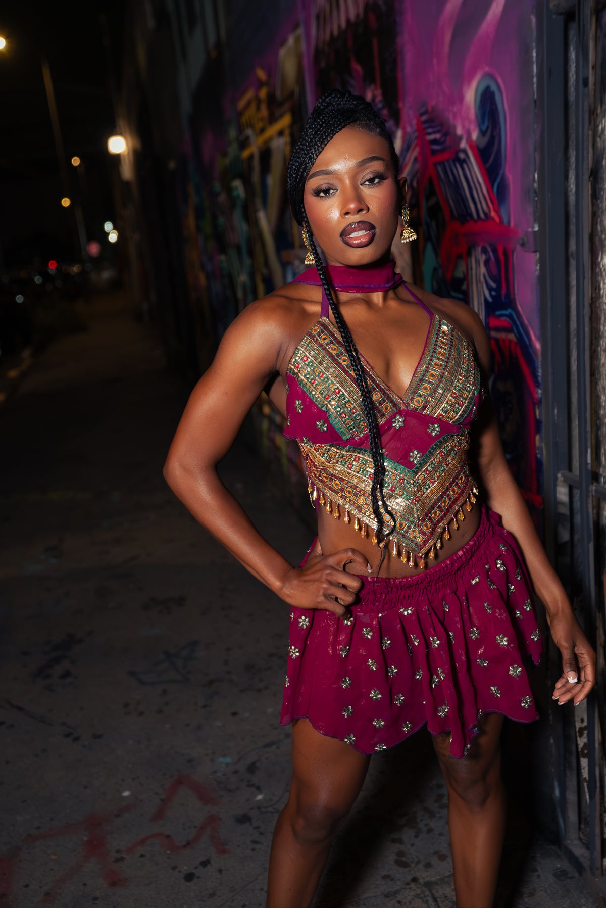 Divinity Rose Lotus Mini Skirt Set