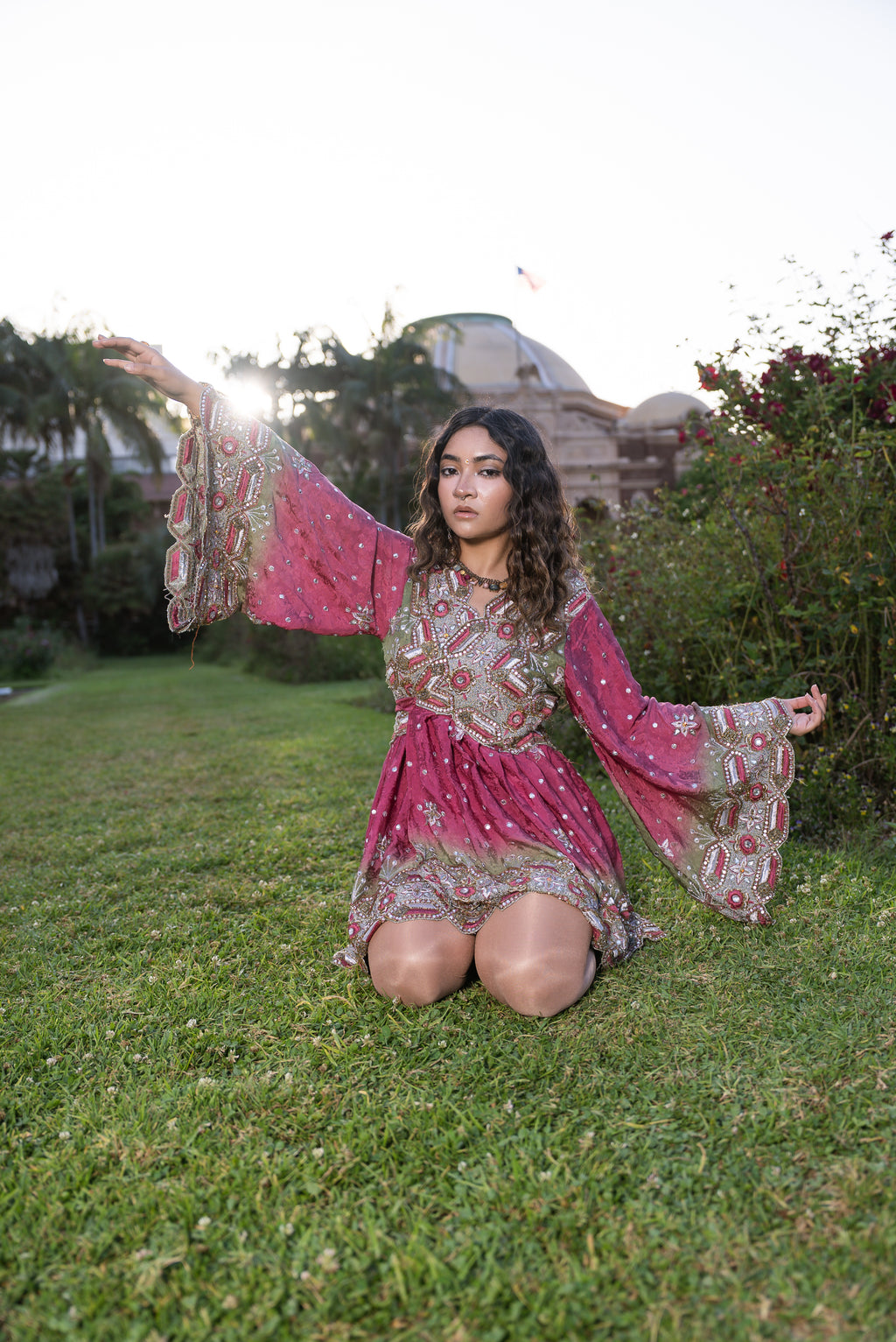 Rose Kulfi Babydoll Dress