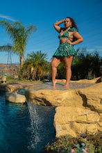 Load image into Gallery viewer, Teal Mermaid Micro Mini skirt set
