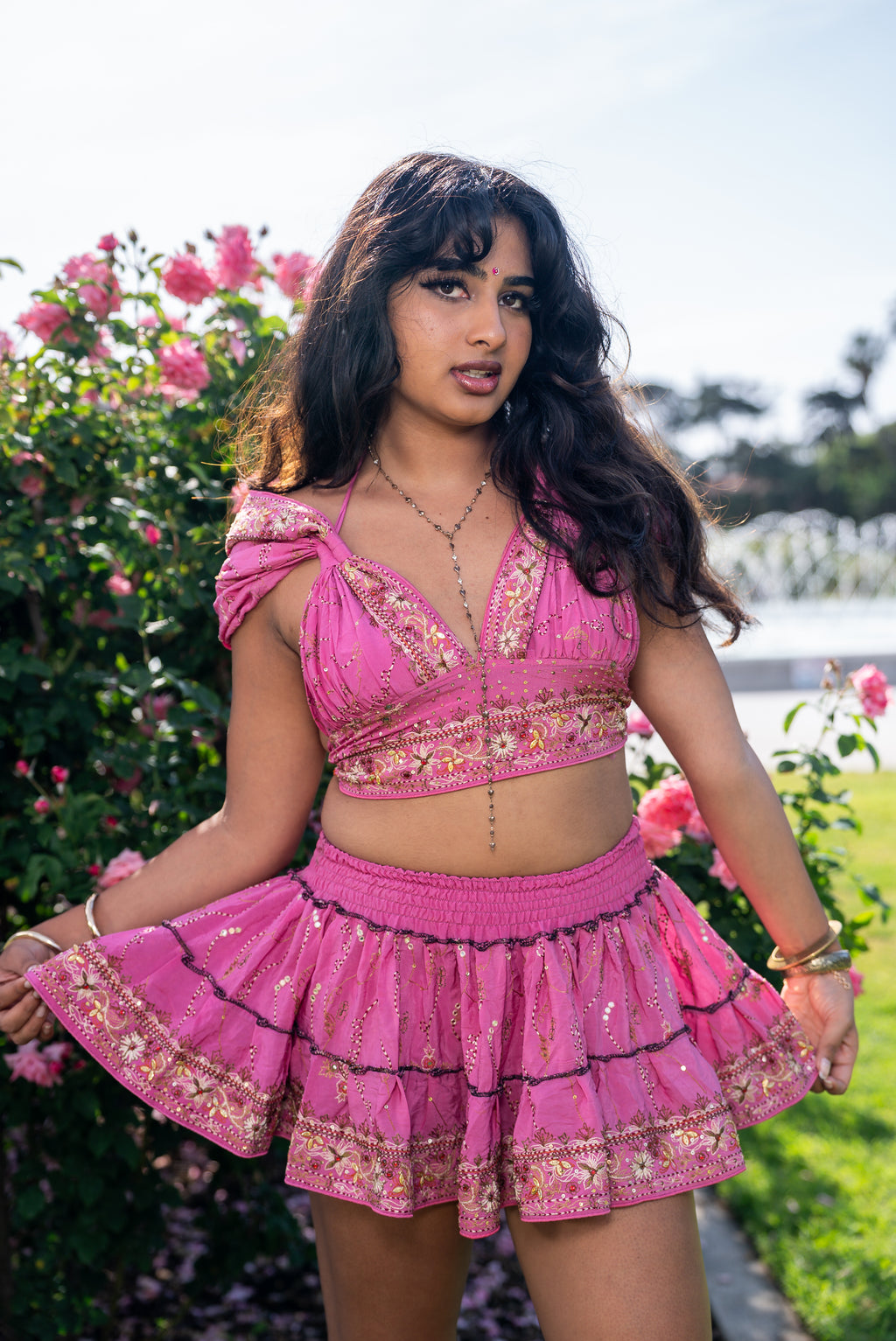 Bohemian Aurora Mini Gehr Skirt Set
