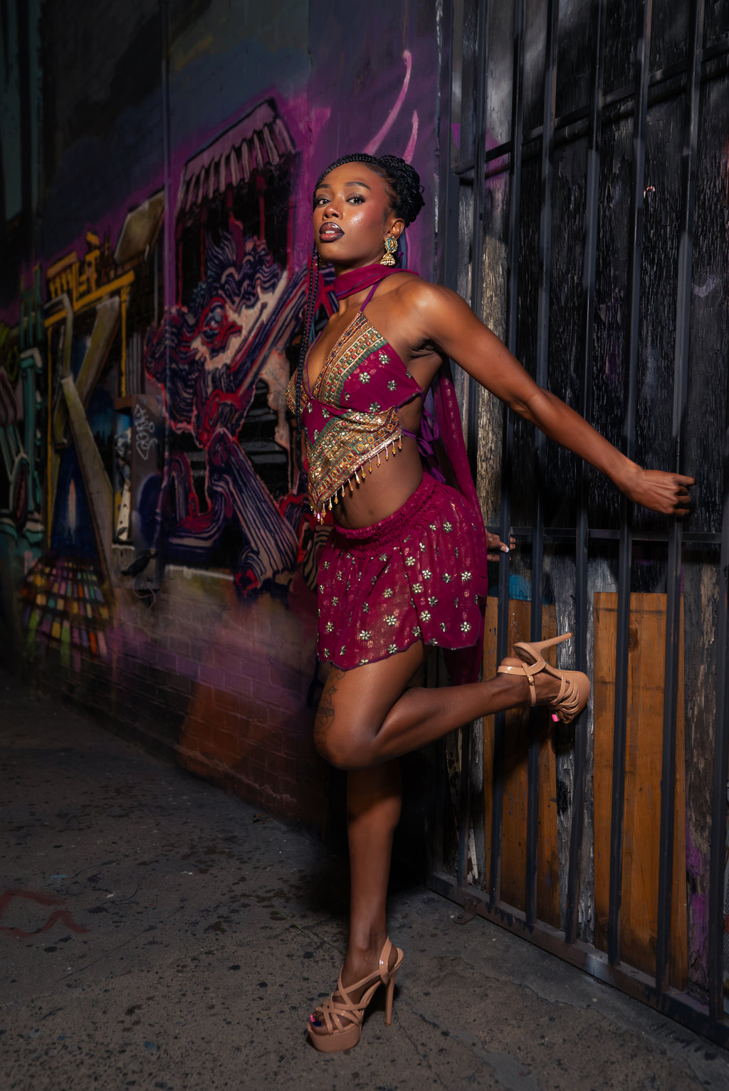 Divinity Rose Lotus Mini Skirt Set