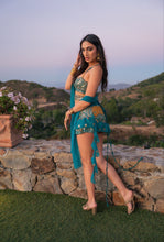 Load image into Gallery viewer, Blue Sun Shakti Mini Skirt Set
